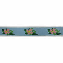 KK-B529A - Pink Dogwood on Blue Belt