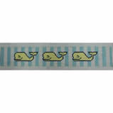 KK-FO2I - Happy Yellow Whales on Blue