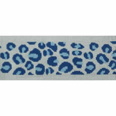 KK-PS1B - Blue and White Leopard Print Purse Strap
