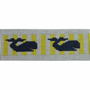 KK-SGS9C - Sunglass Strap - Blue Whales on Yellow Stripes