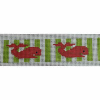 KK-SGS9D - Sunglass Strap - Pink Whales on Lime Stripes