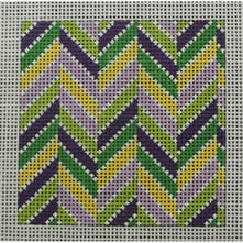 KK-SS42 - Chevron Multi Purples, Greens, and Yellow