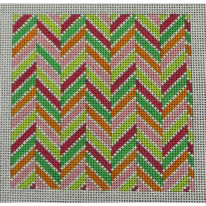 KK-SS43 - Chevron Multi Pink, Green and Orange Square
