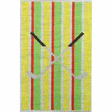 KK-YDG12 - Yellow, Red, Green Stripe with Golf Clubs