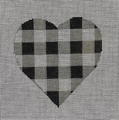 O-02 - Buffalo Check Heart Ornament
