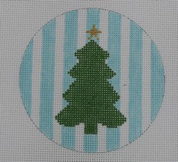 KK-O125 - Tree on Blue Stripes