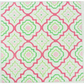 KK-P181 - Pink and Green Tiles Pillow
