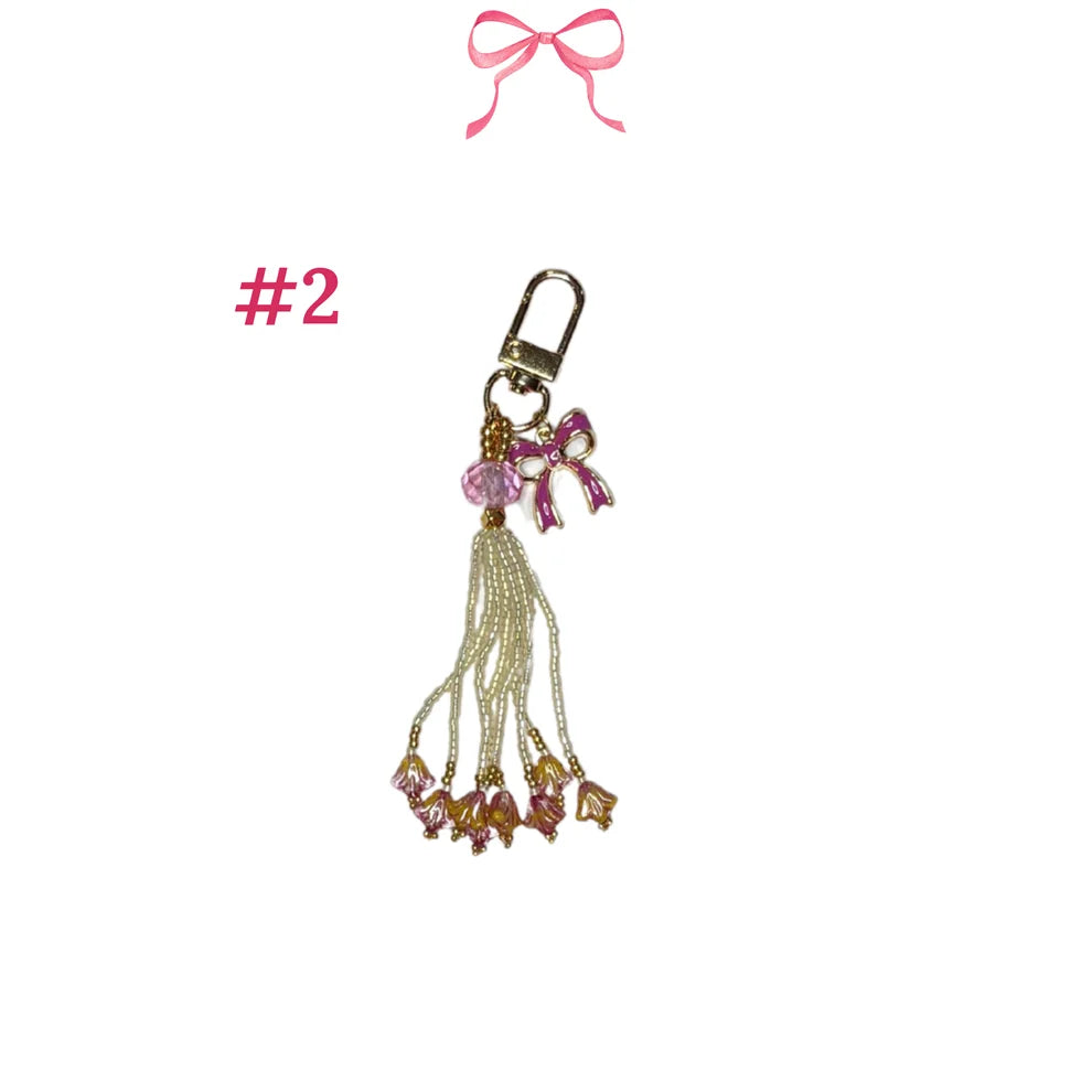 Pink Bow Scissor Fob