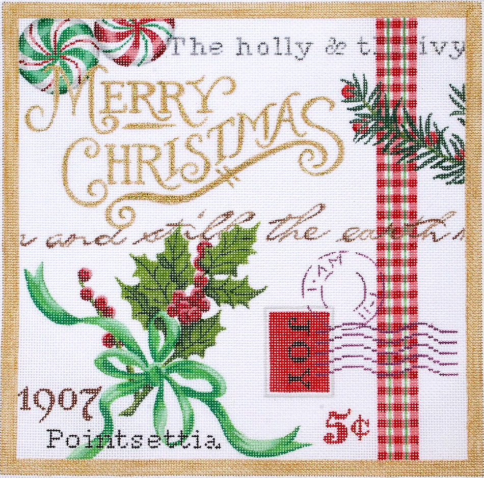 PL-370 - Christmas Collage #2 - Holly and Peppermints