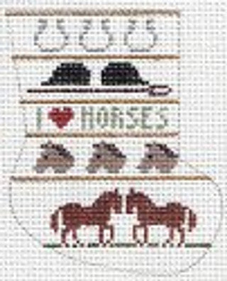 PT357HOR - Mini-Sock: I Love Horses
