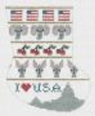 PT357US - Mini-Sock: I Love USA