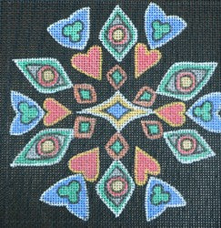 R34 - Hearts Floral Square
