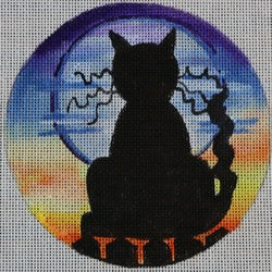 R414 - Midnight Cat Silhouette