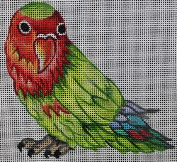 R569 - Green Parrot with Red Head