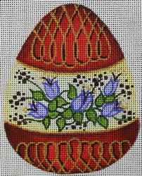 R828 - Red and Yellow with Purple Flower