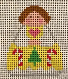 S-I-165-73 - Yellow Angel with Candy Canes