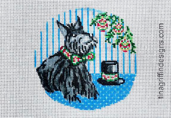 DOG-010 - Party Dog Scotty Ornament