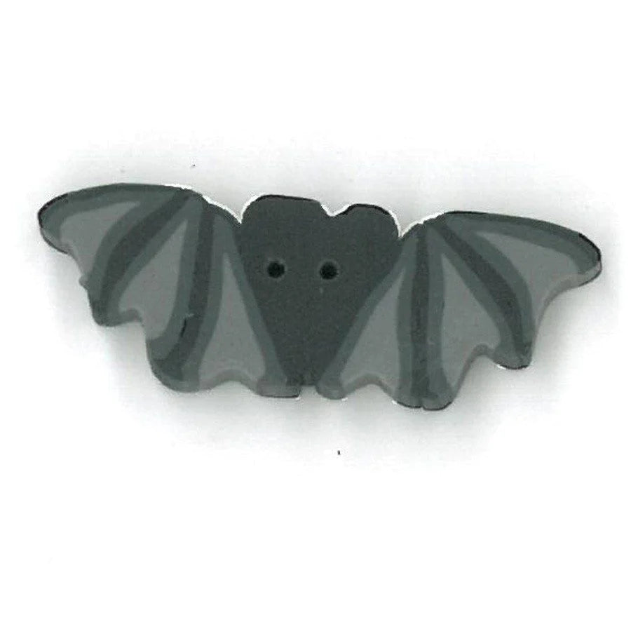 Small Flying Black Bat Button