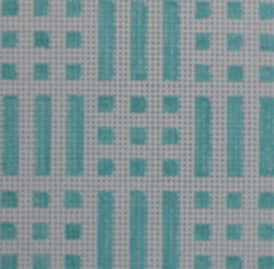 KK-SS21 - Geometric 9 Square and Stripes - Turquoise