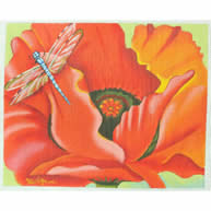 TC-RN612 - Orange Poppy with Dragonfly
