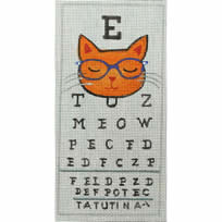 TC-T-438B - Orange Cat Eyeglasses Case