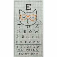 TC-T-438C - White Cat Eyeglasses Case