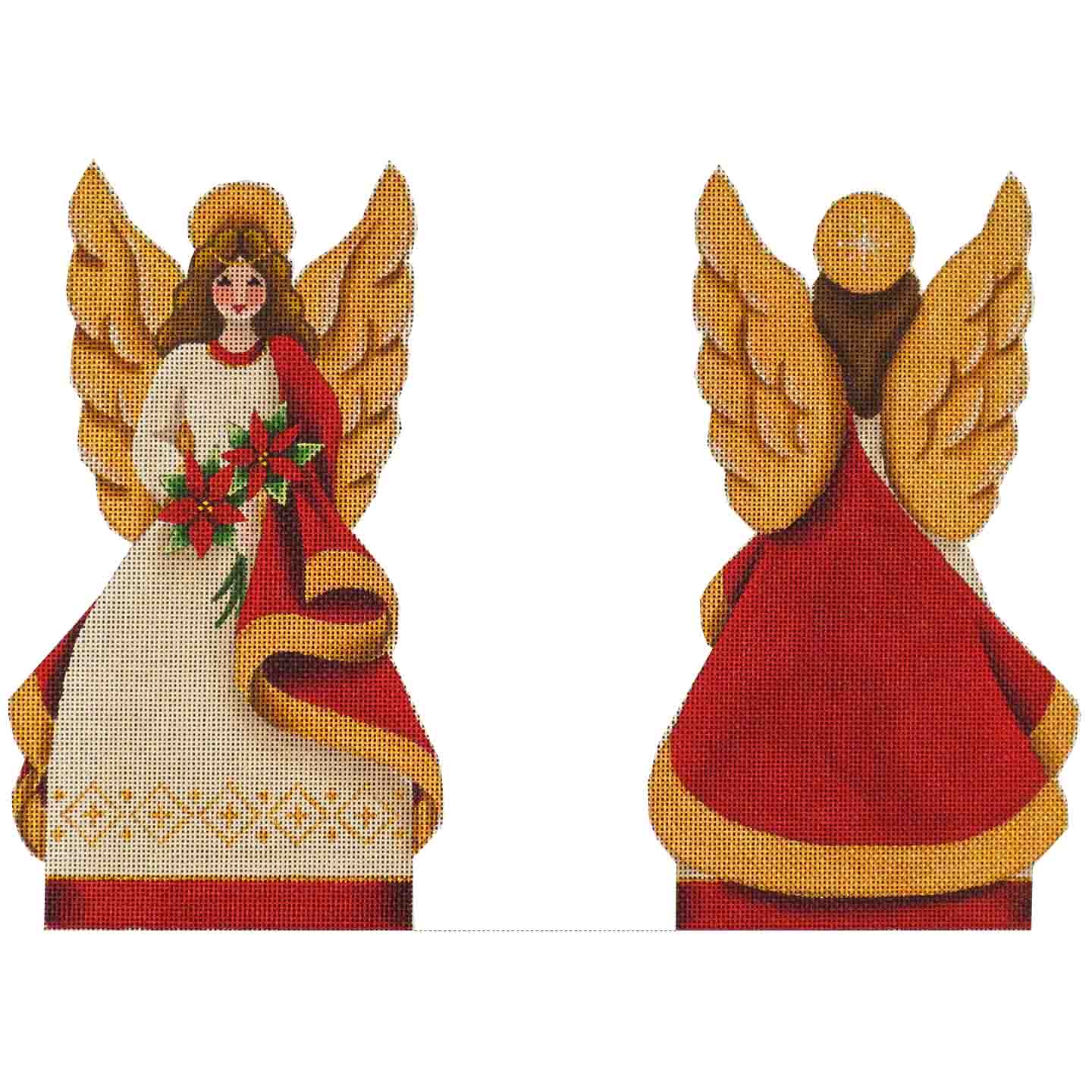 595g - Poinsettia Angel Topper