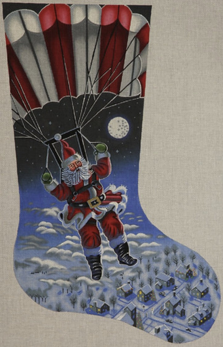 TTAXS226 - Santa Sky Diver Stocking