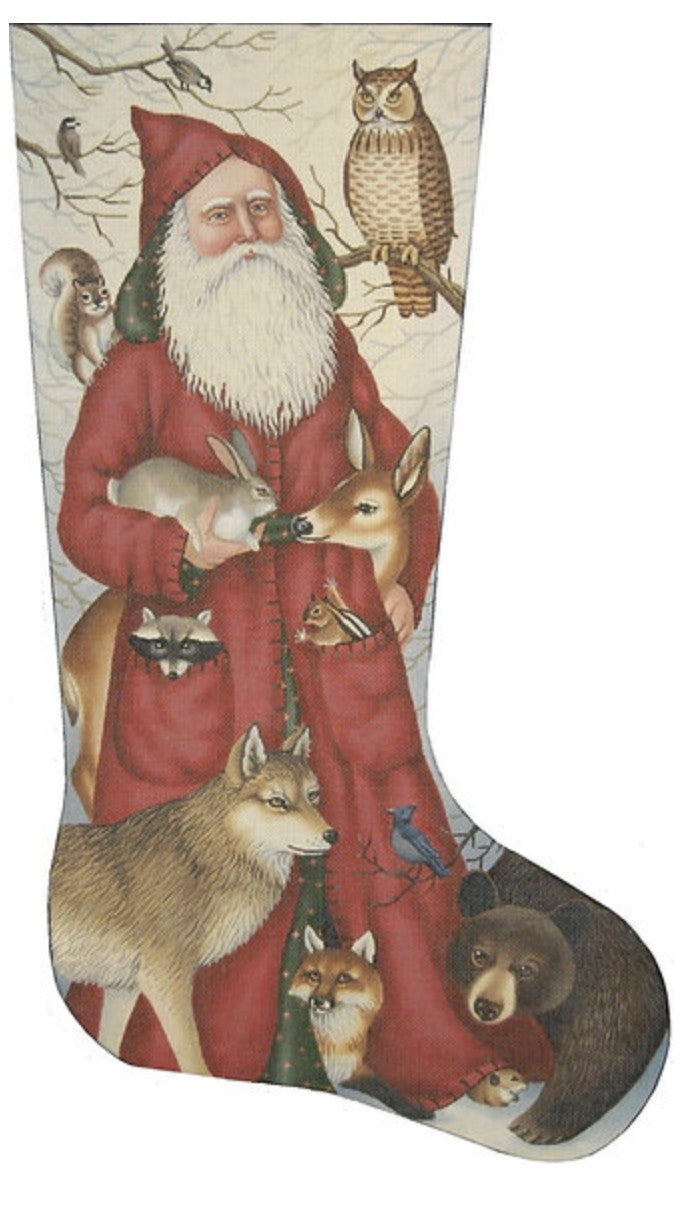 TTAXS246- Santa and Woodland Animal Stocking