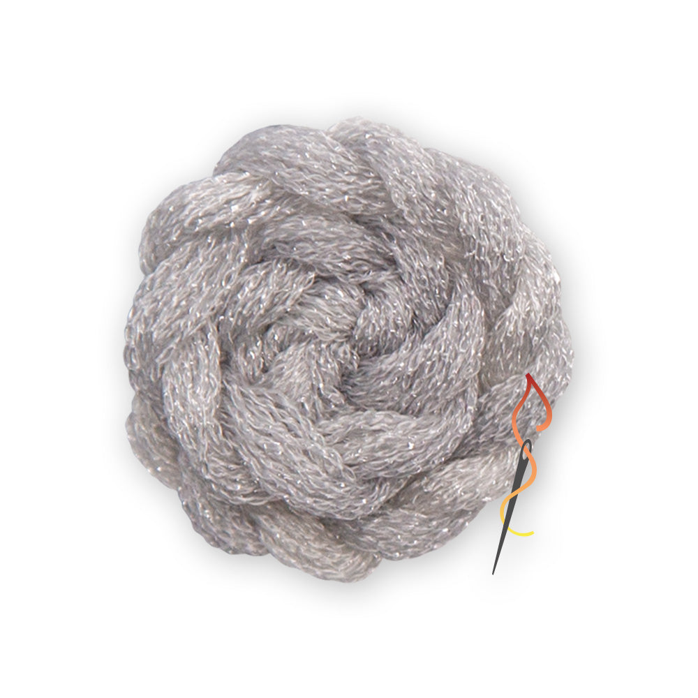 ThreadworX Overdyed Metallic #4 Braid - White