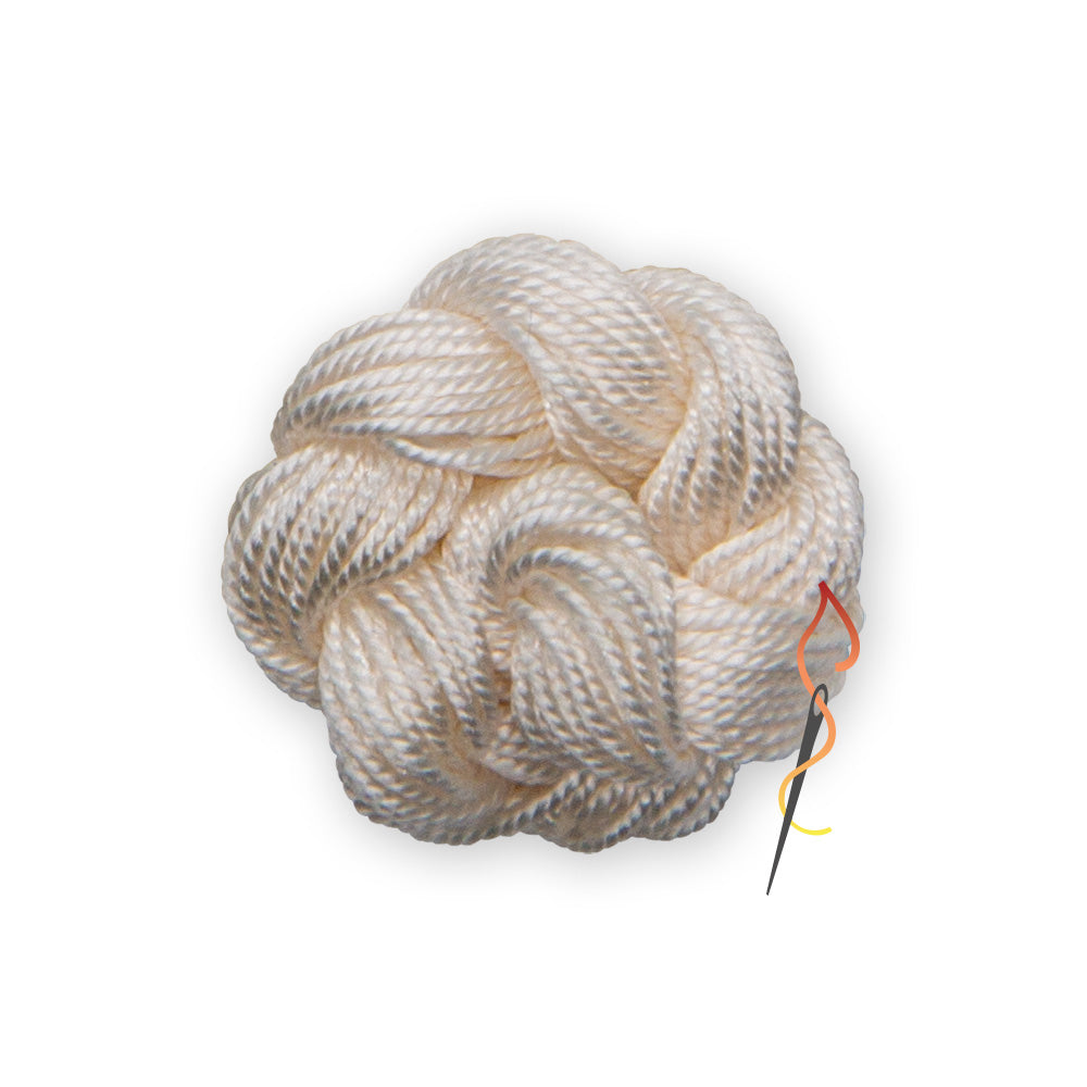 Treenway Tranquility, Shinju, & 2mm silk ribbon - White