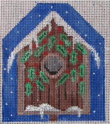 WS738D - Brown Bird House Ornament