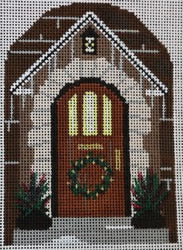 WS739F - Red Door Arched Windows Ornament
