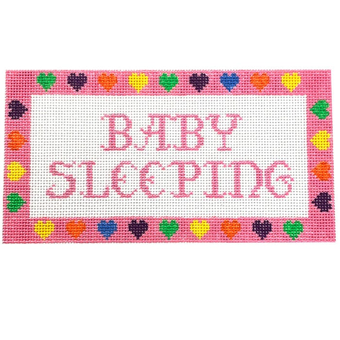 ND1017E - Baby Sleeping with Heart Border