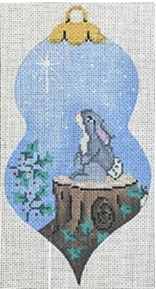11059 - Sweet Bunny on Blue Ornament