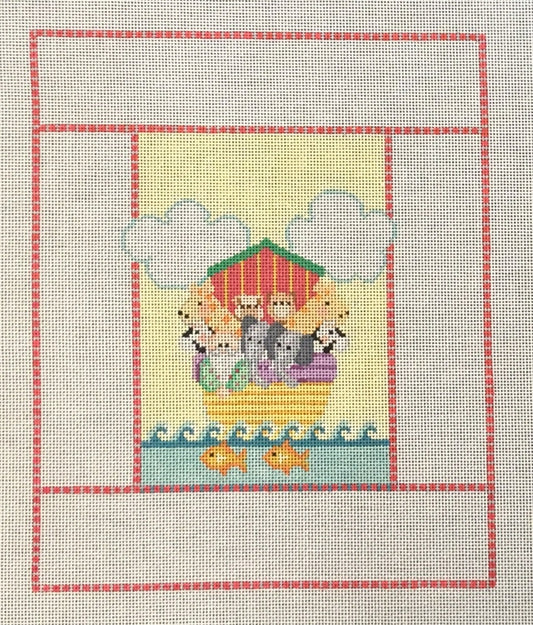 ND1118 - Noah's Ark Birth Sampler