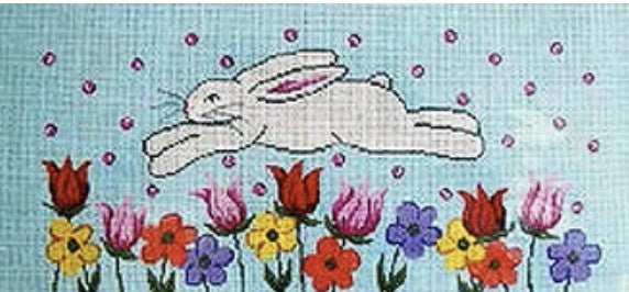 11304 - White Bunny Jumping in the Air