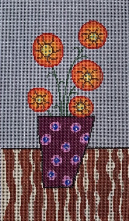 11726 - Flowers in Maroon Vase