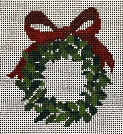 KCD1188R - Monogramable Wreath with Red Bow