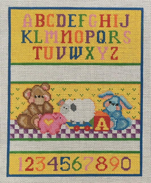 ND1208 - Bear and Pig Birth Sampler