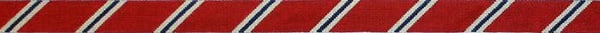 121D - Diagonal Stripe (3-2-3) Red/Khaki/Navy