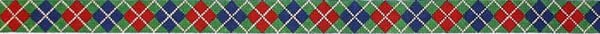 122CC - Argyle Green Background - Navy/Red/Khaki