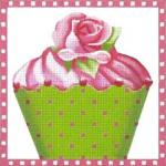 1532E - Rosy Cupcake (Stitch Guide available)