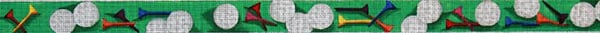 136K - Golf Balls and Tees Belt - Green