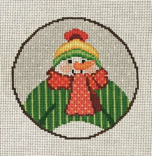 ND1385L - Snowman with Scarf Round