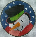 ND1385S - Snowman with Top Hat Round