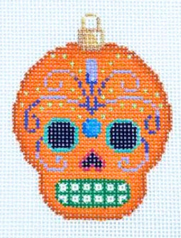 AT EE1452 - Sugar Skull Ornament - Orange