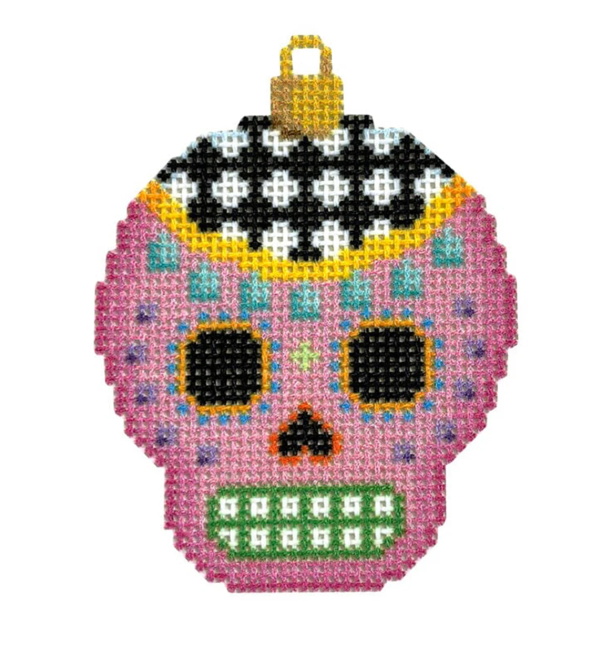 AT EE1456 - Sugar Skull Ornament - Pink