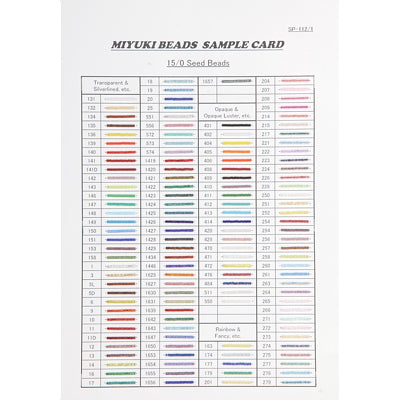 Miyuki Bead Sample Cards