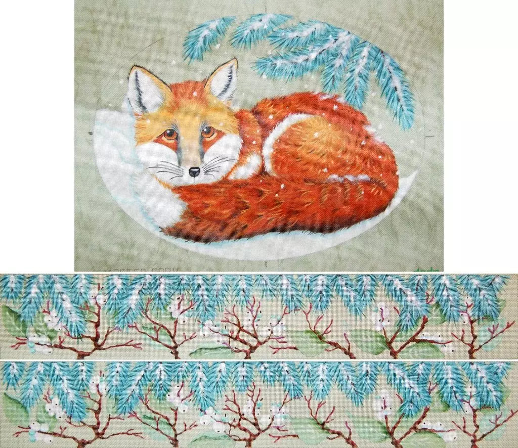 ED-17145 - Snowy Red Fox Footstool